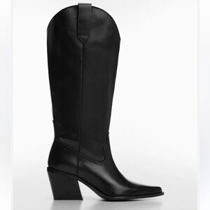 Mango cowboy leather boots